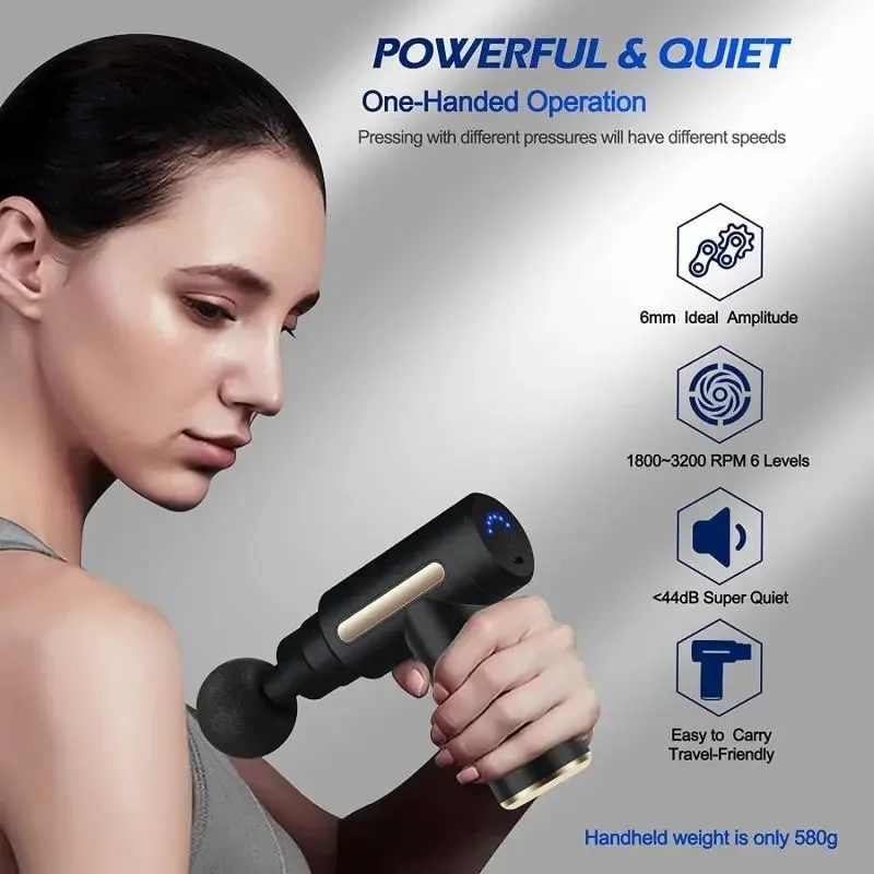 Pistola de massagem fascial po - Health Wellness avaliação e preço